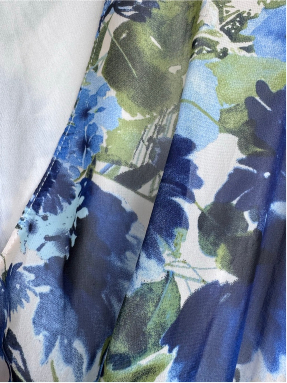 Lulus Maxi Dress White Blue Floral Large - Picture 5 of 11